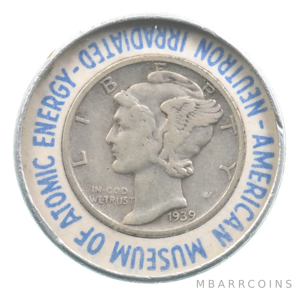1939 Mercury Dime American Museum Of Atomic Energy Neutron Irradiated *4050