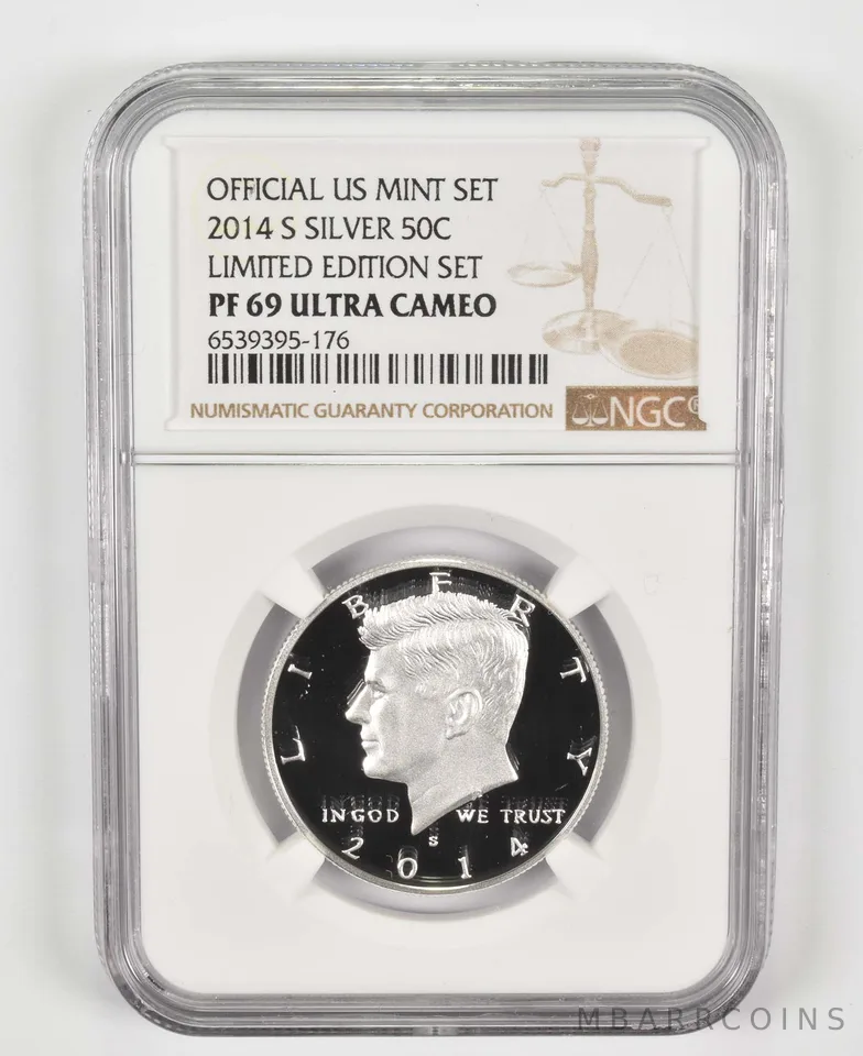 2014-S PF69 Silver Kennedy Half US Mint Limited Edition Set NGC