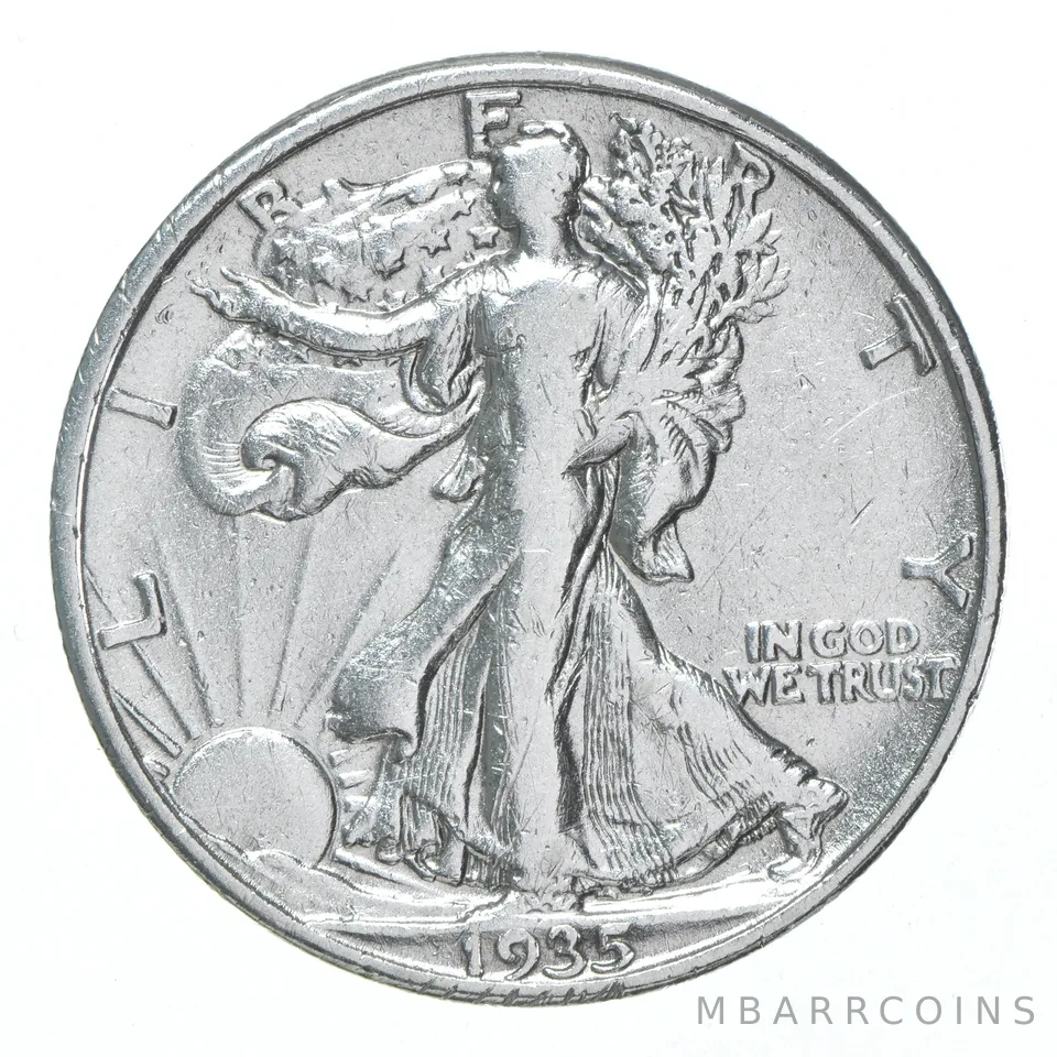 XF/AU 1935-D Walking Liberty Half Dollar Polished 90% Silver