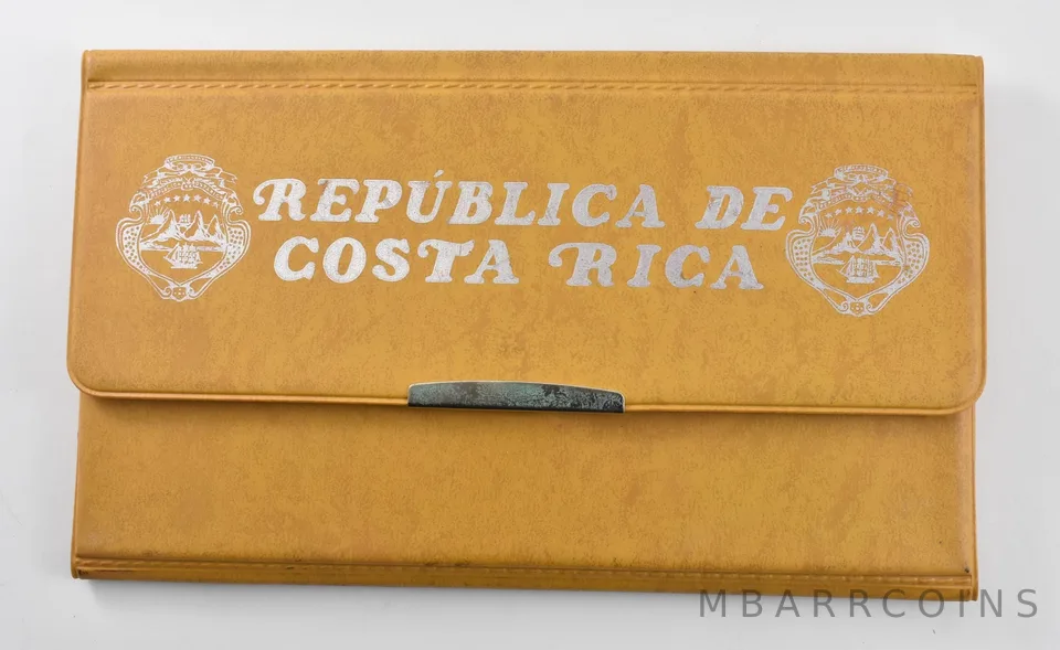 1969 Costa Rica 5 Coin Silver Proof Set 25/20/10/5/2 Colones OGP *4661