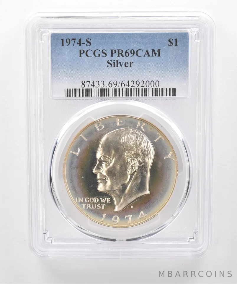1974-S Eisenhower $1 Silver PR69 CAM PCGS Beautiful Tone *1953