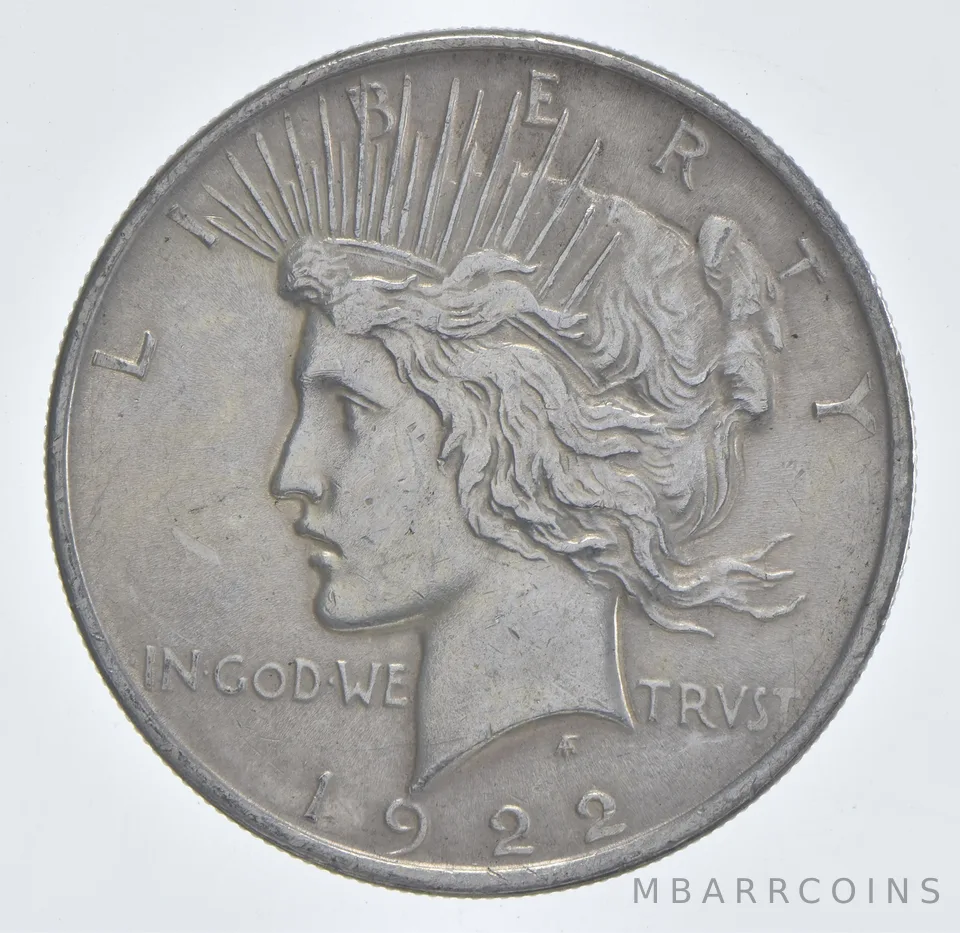 Better - 1922 Peace Silver Dollar - 90% US Coin *656