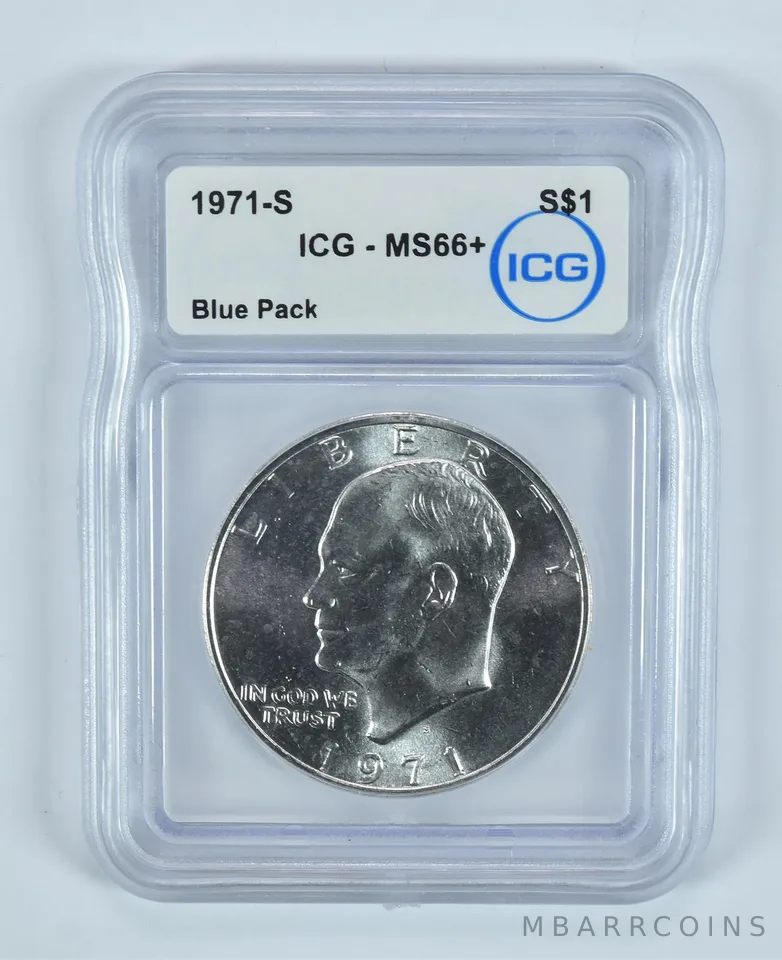 1971-S Eisenhower $1 Silver (Blue Pack) MS66+ ICG