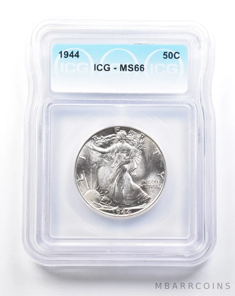 1944 Walking Liberty Half Dollar MS66 ICG a2174