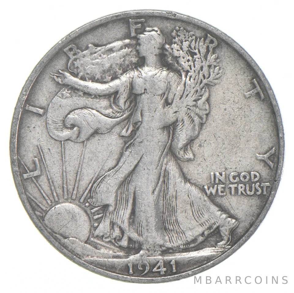 1941-S XF Walking Liberty Half Dollar 90% Silver