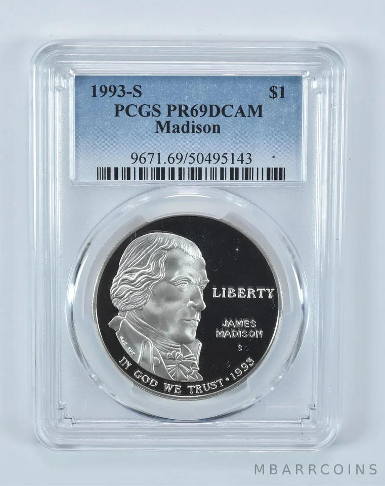 1993-S Madison Bill Of Rights Commemorative Dollar PR69 DCAM PCGS
