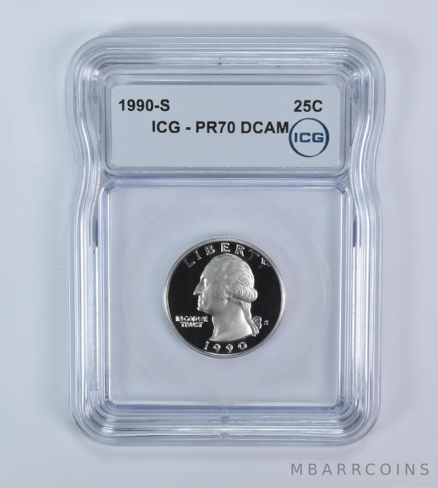 1990-S Washington Quarter PR70 DCAM ICG