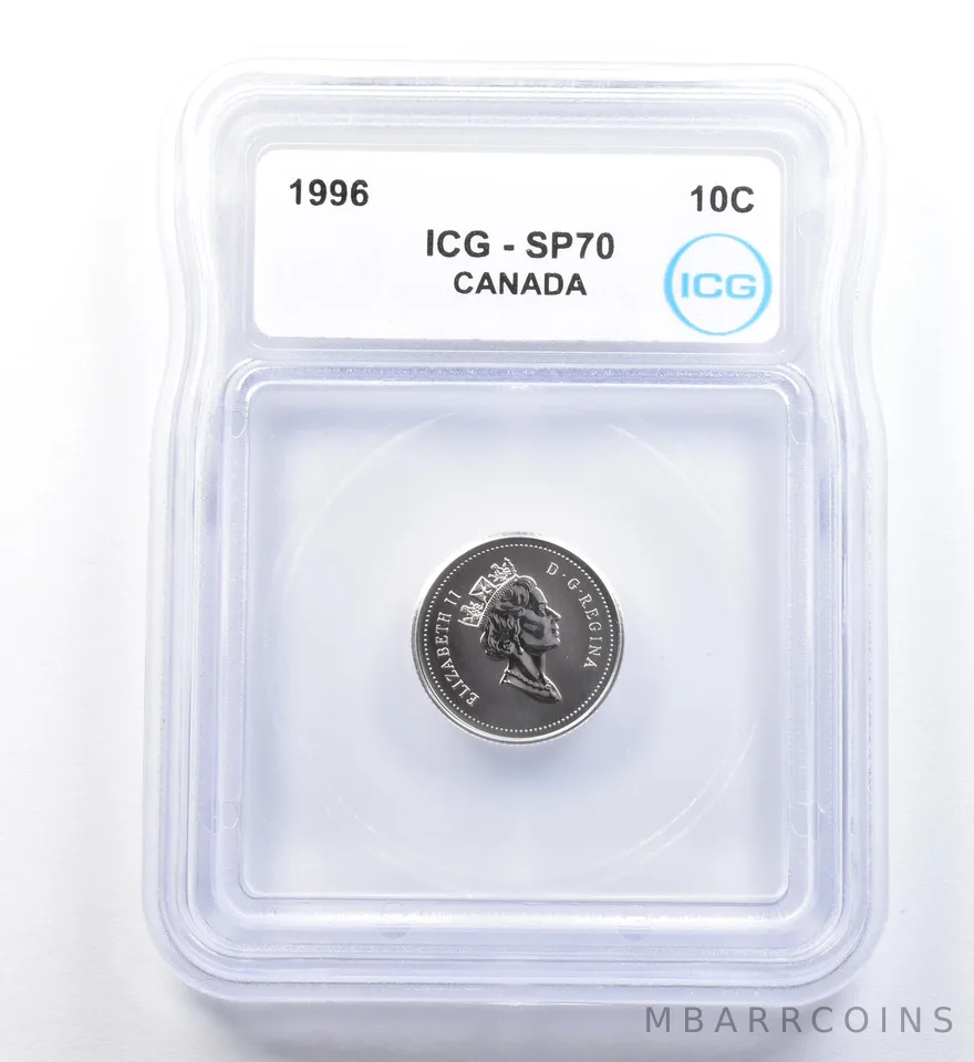 1996 Canada 10 Cents SP70 ICG a1124