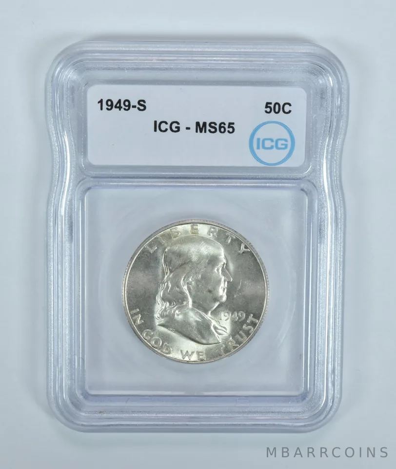 1949-S Franklin Half Dollar MS65 ICG