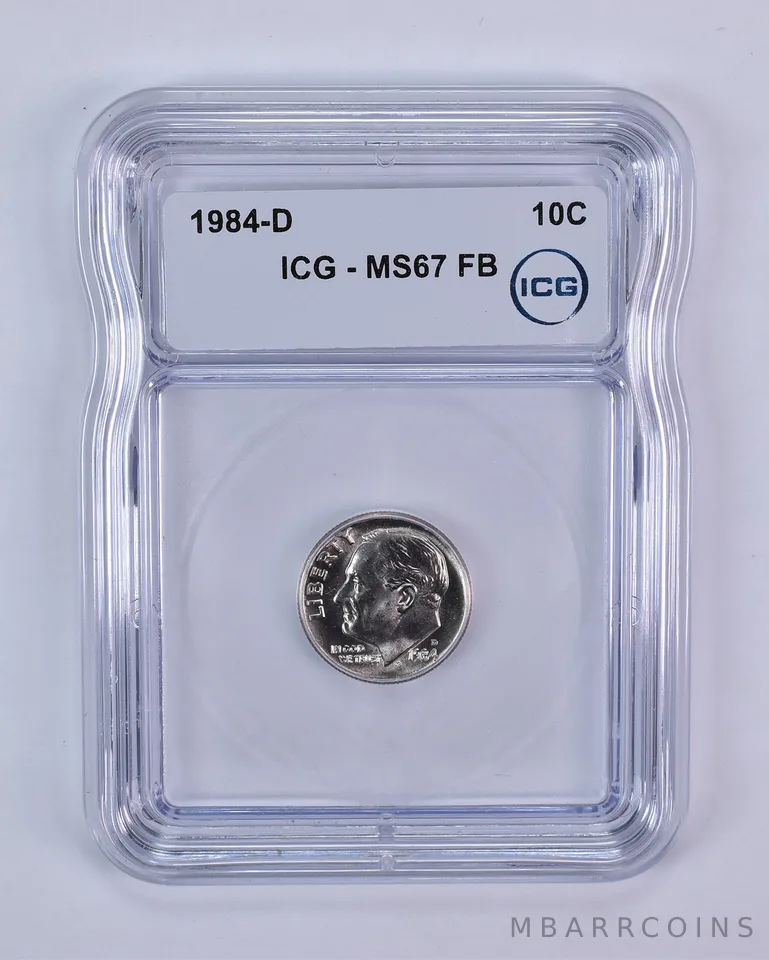 1984-D Roosevelt Dime MS67 FB ICG