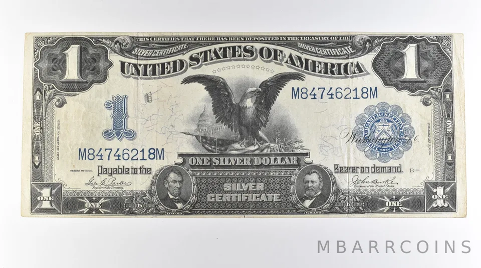 1899 $1 United States Black Eagle Silver Certificate Large Note FR#232 *0748