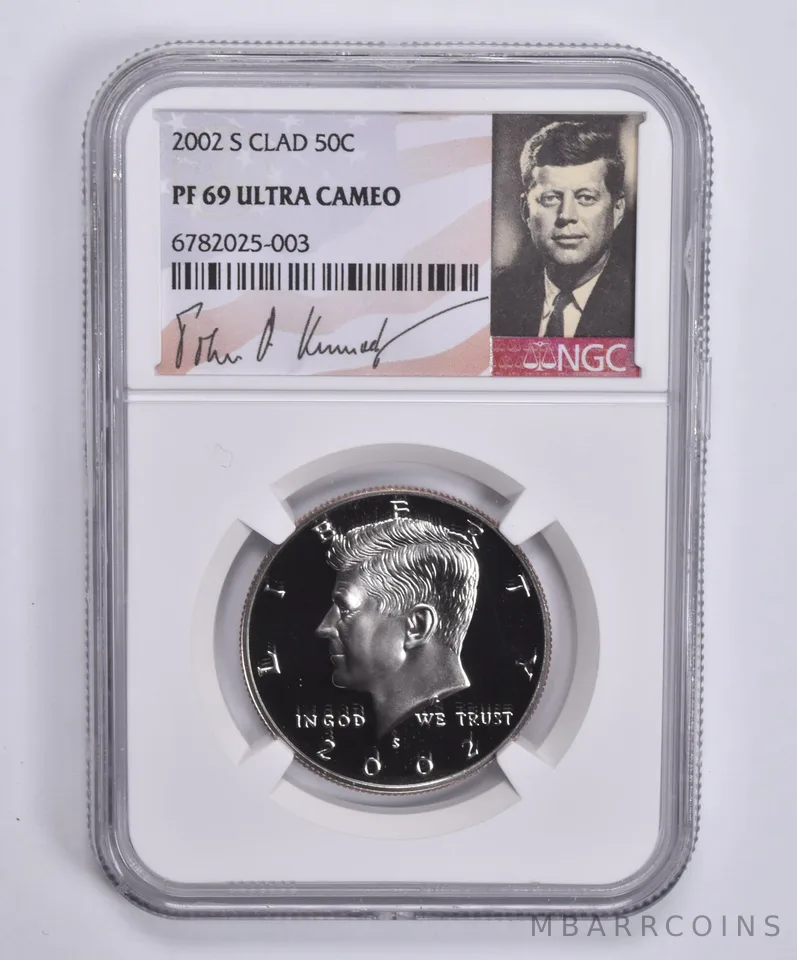 2002-S Kennedy Half Dollar CLAD PF69 UCAM NGC Special Lbl