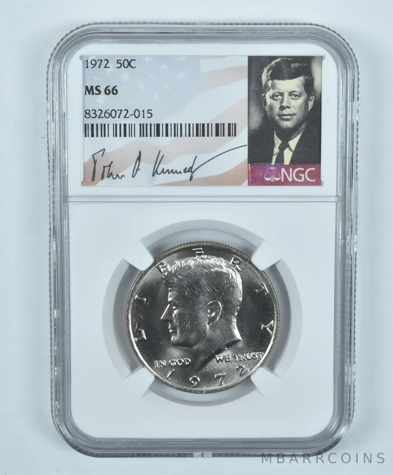 1972 Kennedy Half Dollar MS66 NGC Special Label