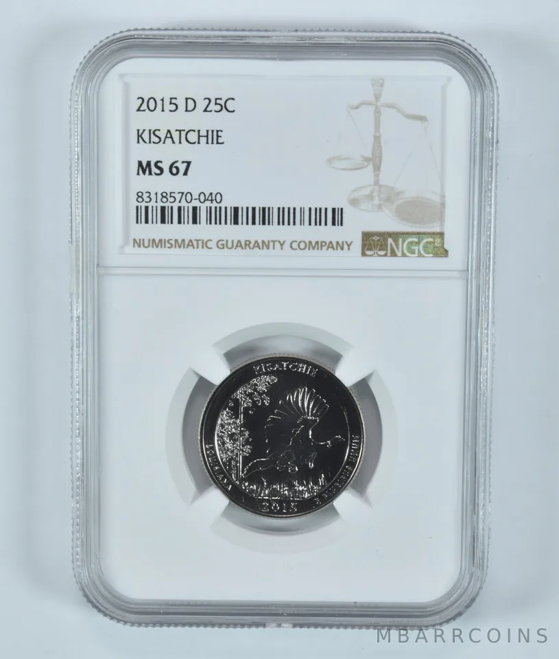 2015-D Washington Quarter Kisatchie America The Beautiful MS67 NGC