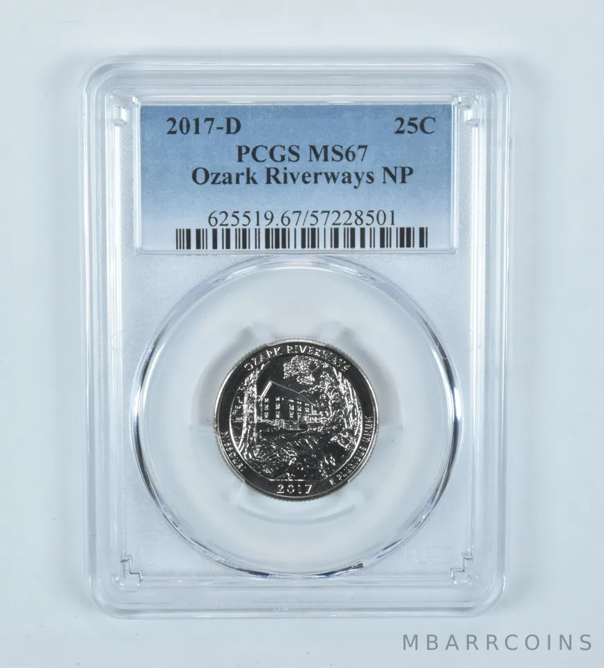 2017-D Washington Quarter ATB Ozark Riverways Clark MS67 PCGS