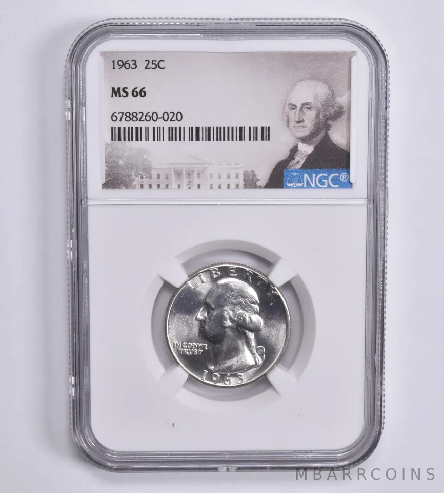1963 Washington Quarter 25c Special Lbl MS66 NGC