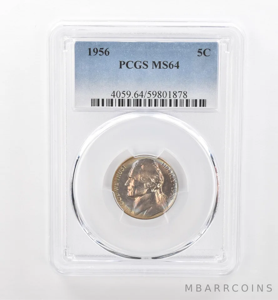 1956 Jefferson Nickel MS64 PCGS Beautiful Tone *1784