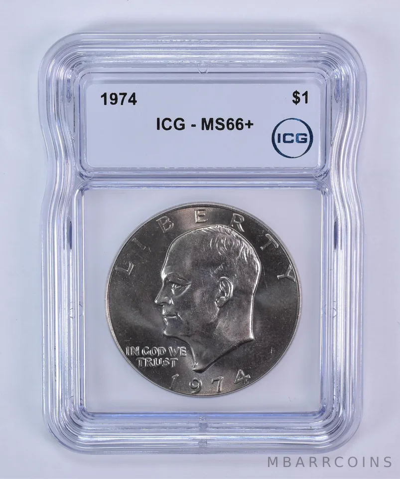 1974 Eisenhower $1 MS66+ ICG