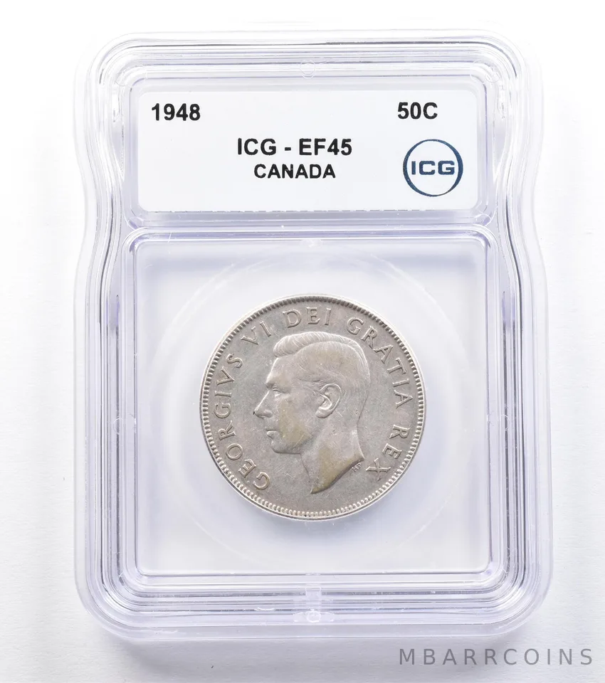 1948 Canada 50 Cents EF45 ICG *1825