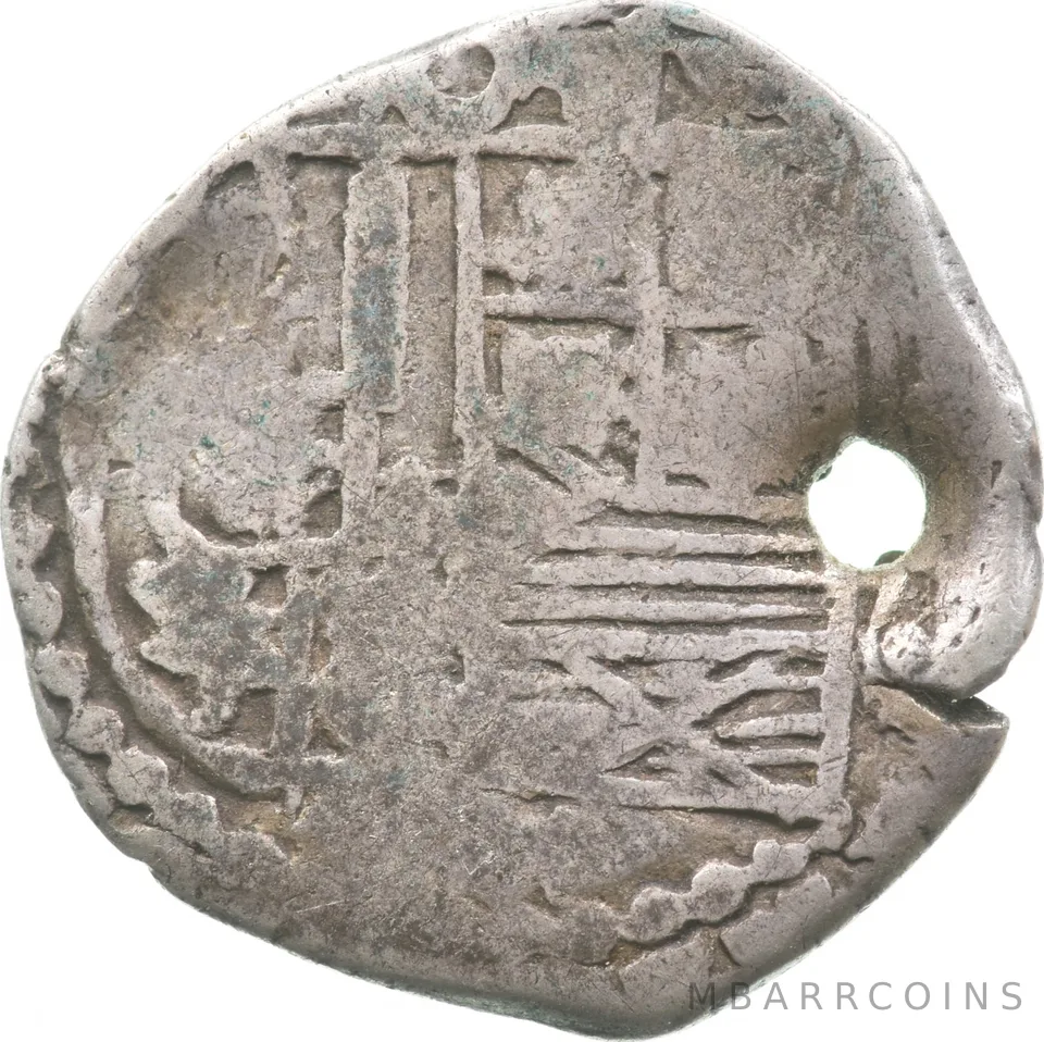 No Date Mexico 1 Real Shipwreck Coin Holed 2.9g a9593