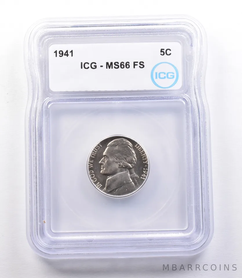 1941 Jefferson Nickel MS66 FS ICG *1900