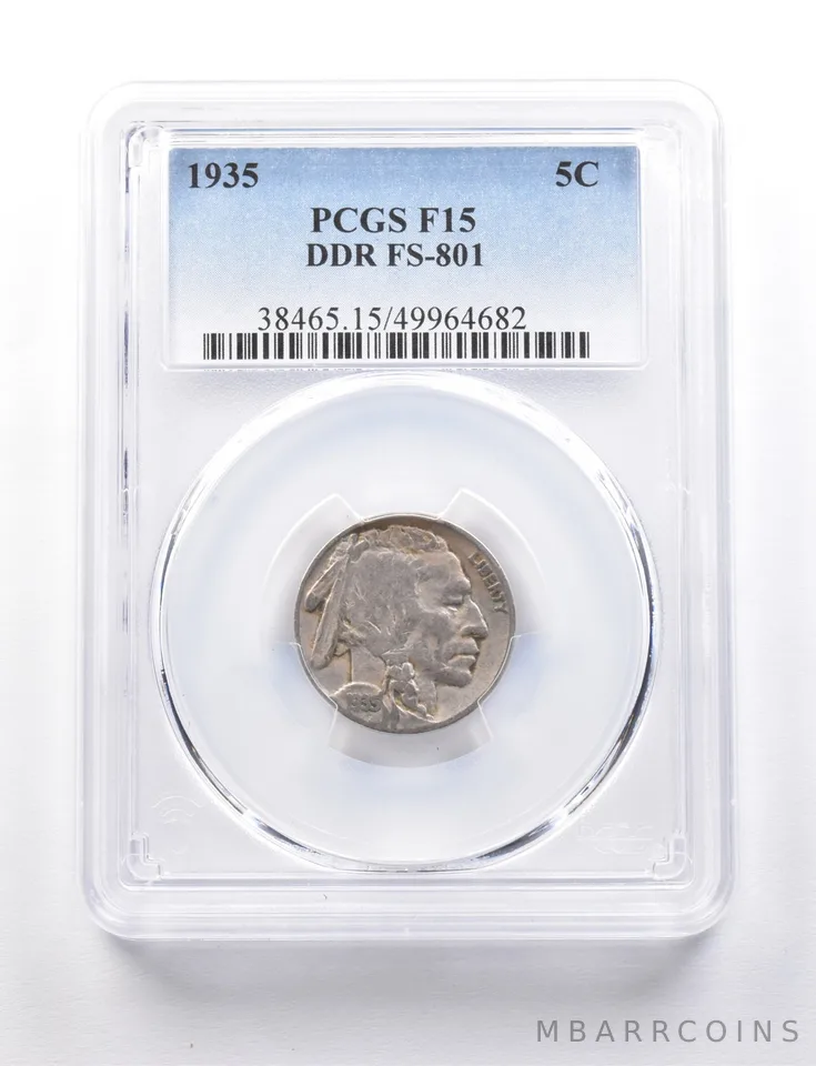 1935 Indian Head Buffalo Nickel DDR FS-801 F15 PCGS *7696