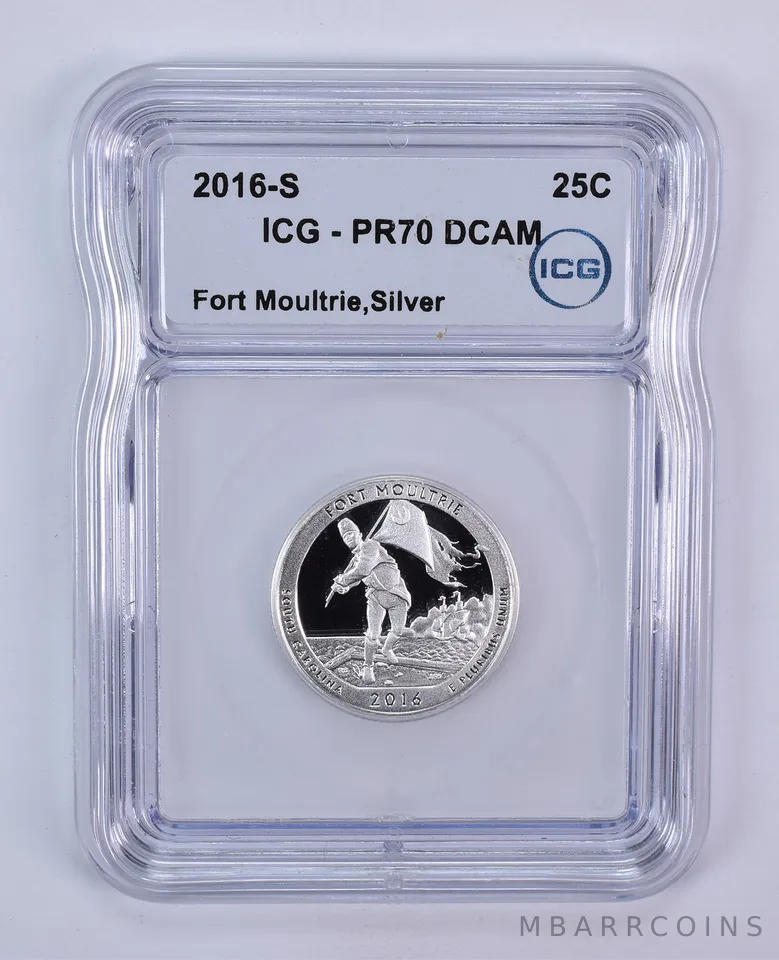 2016-S Washington Quarter ATB Fort Moultrie Silver PR70 DCAM ICG