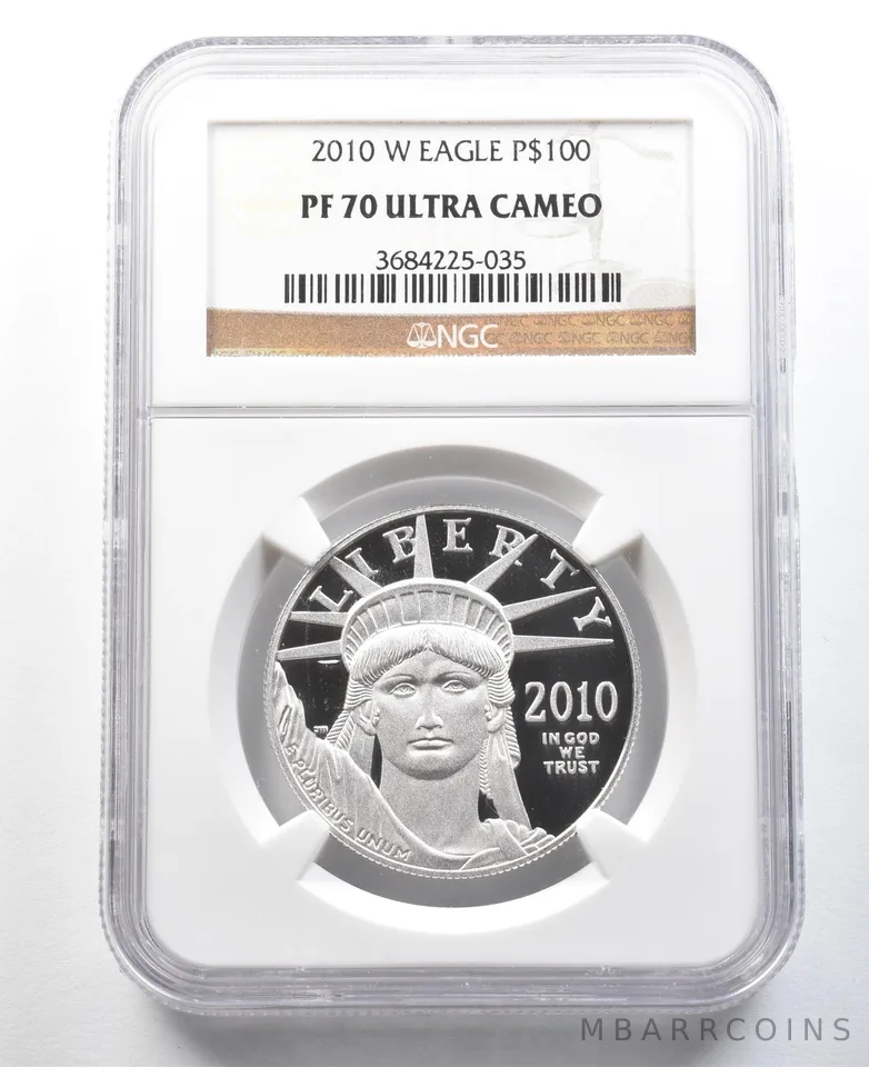 2010-W $100 American Platinum Eagle 1 Oz Platinum PF70 UCAM NGC