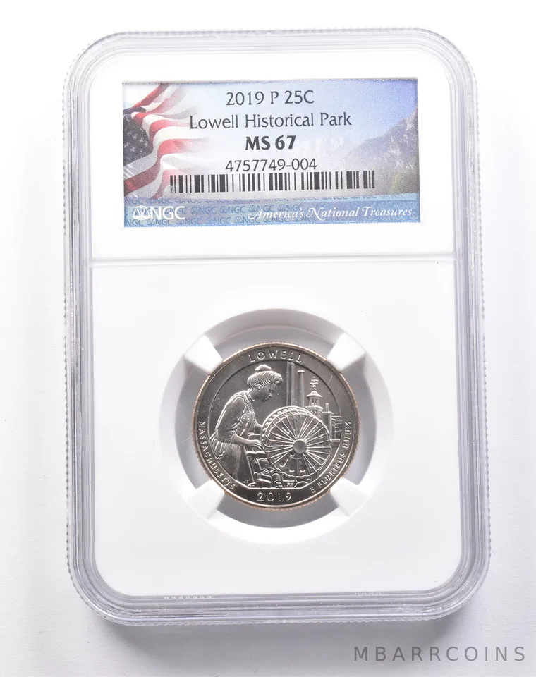 MS67 2019-P Washington Quarter Lowell Historical Park NGC *6155