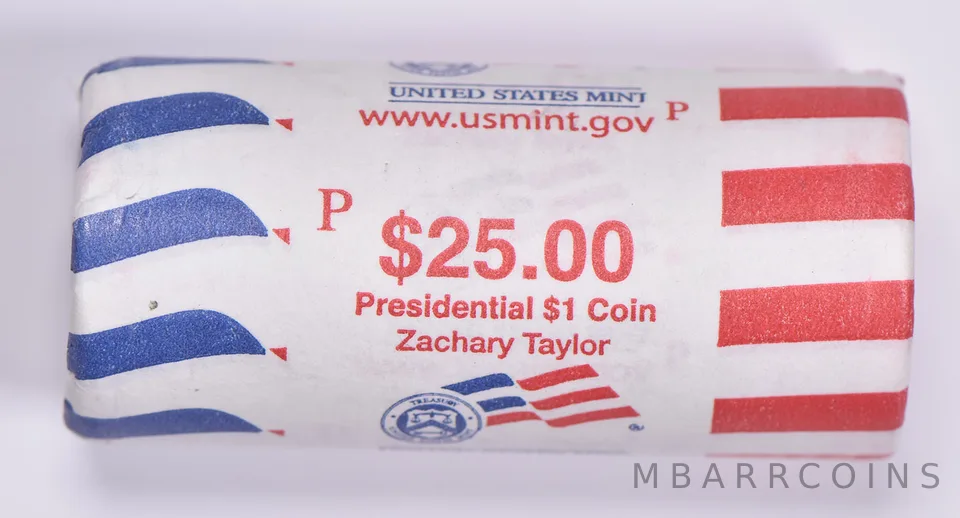 2009-P Zachary Taylor Presidential $1 Coin Roll $25 Unc US Mint BU