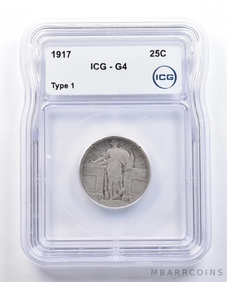 1917 Standing Liberty Quarter Type 1 G4 ICG Lowball *1630