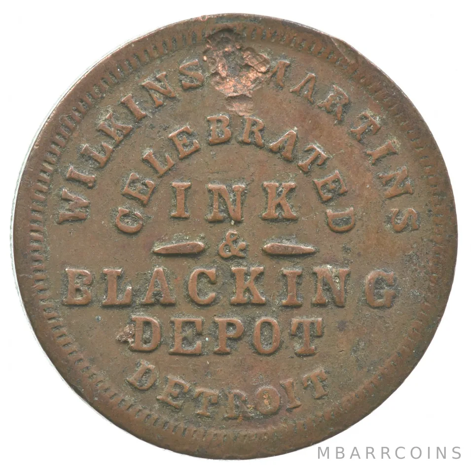 Martin Bro's Cheap Boot & Shoe Store Civil War Store Token MI-235-CN-3a R5 a8215