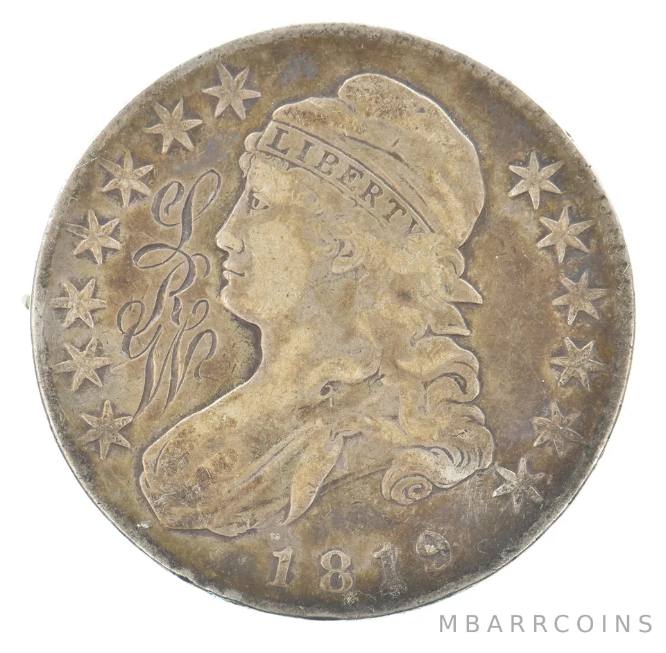 1819 Capped Bust Half Dollar LRW Love Token Beautiful Tone *2820