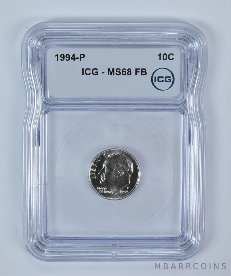 1994-P Roosevelt Dime MS68 FB ICG