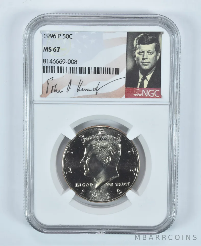 1996-P Kennedy Half Dollar MS67 NGC Special Label