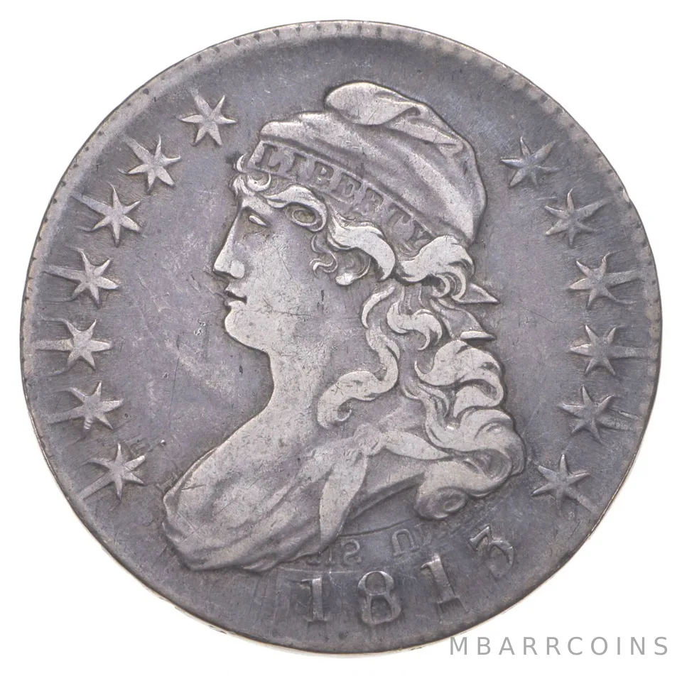 1813 Capped Bust Half Dollar -CLASHED Die ERROR *3736
