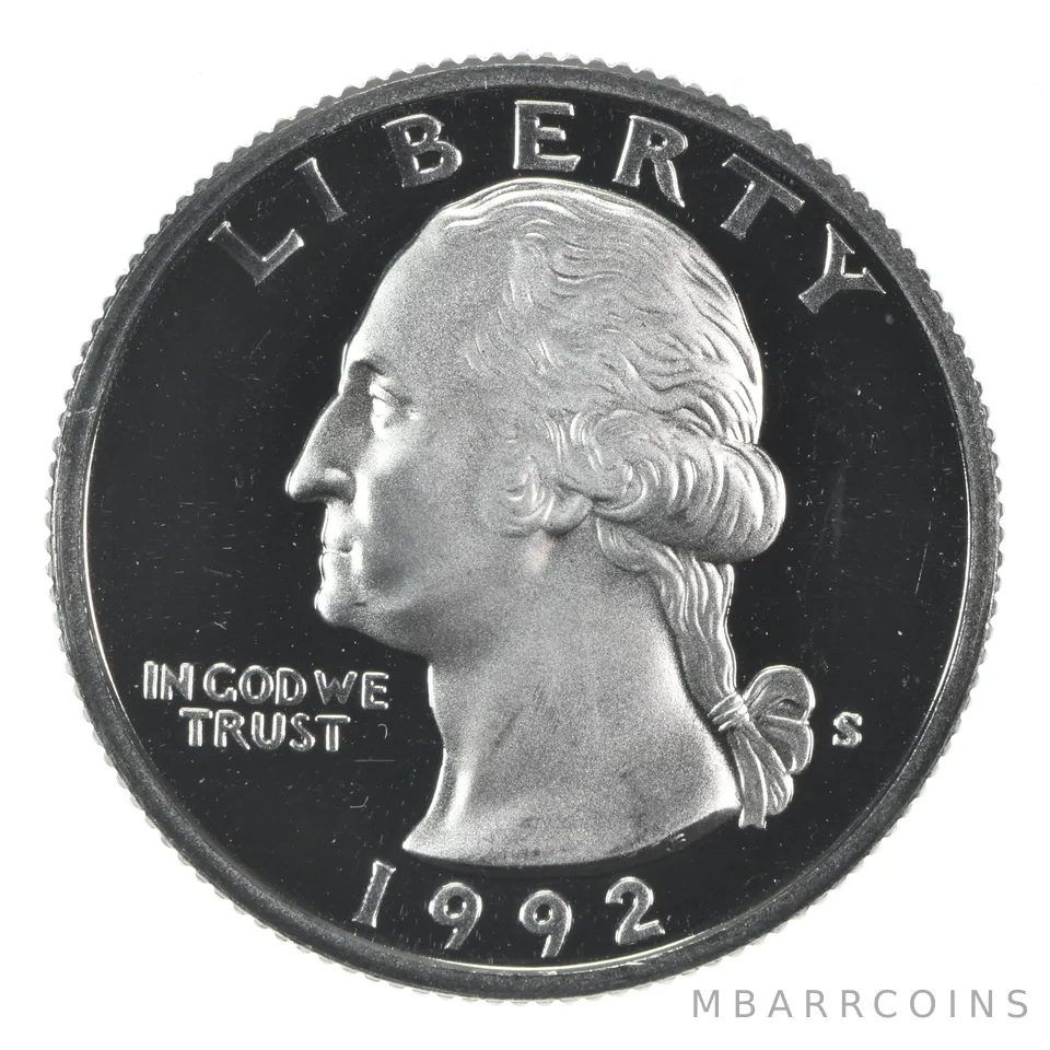 1992-S Washington Quarter CLAD Proof