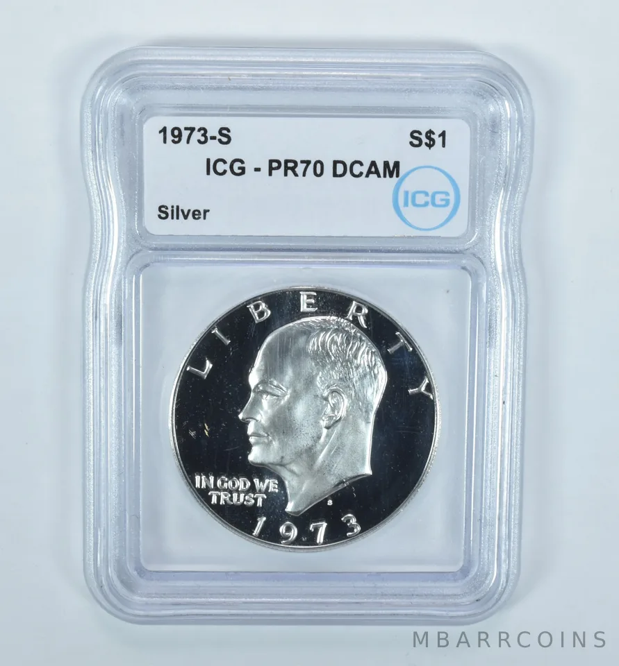 1973-S Eisenhower $1 Silver PR70 DCAM ICG