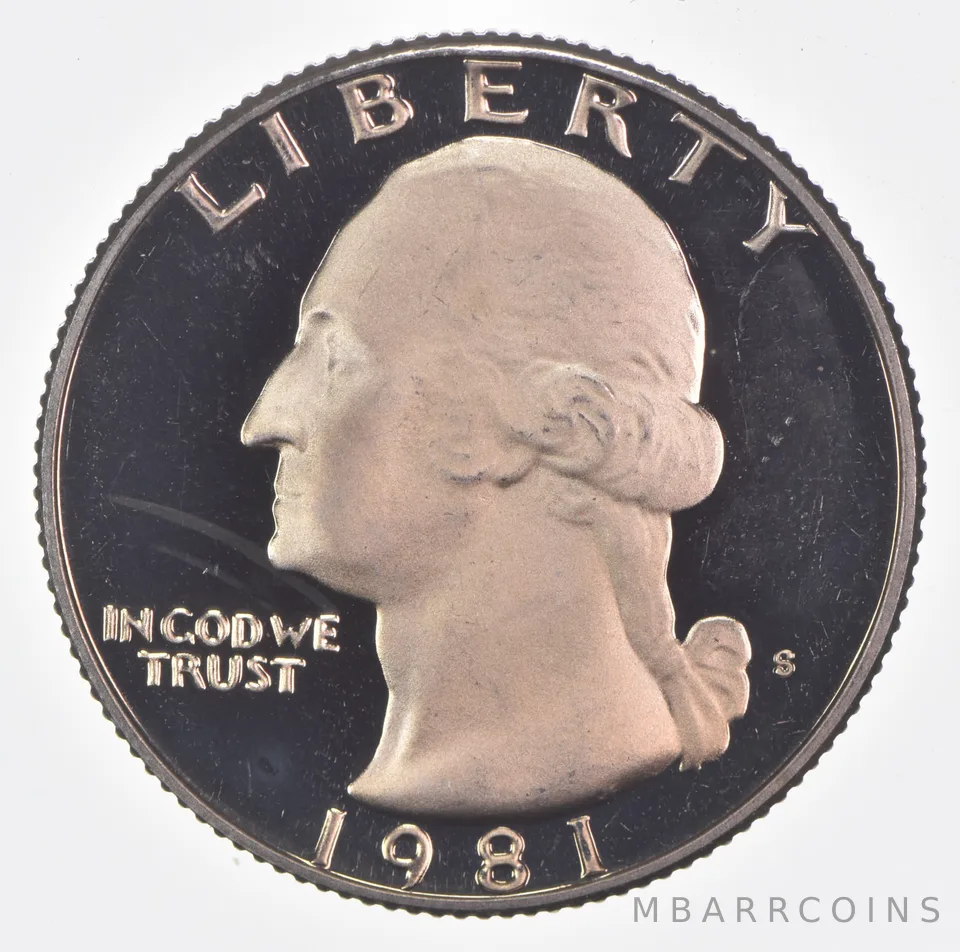 1981-S Washington Quarter TYPE 2 CLAD Proof