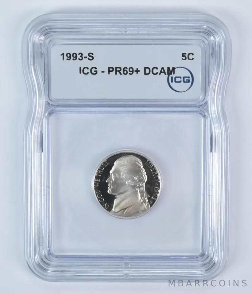 1993-S Jefferson Nickel PR69+ DCAM ICG