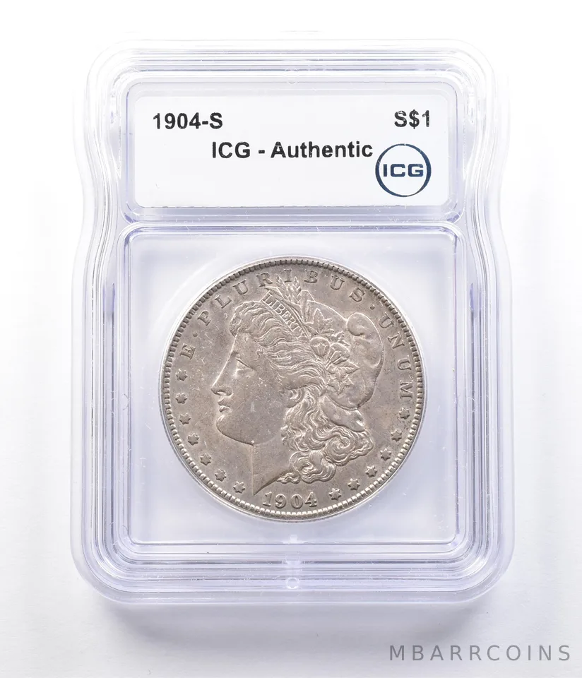 1904-S Morgan Silver Dollar Authentic ICG a2899