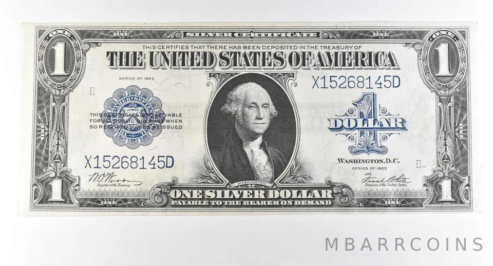 1923 $1 Silver Certificate Large Note Blue Seal *2961