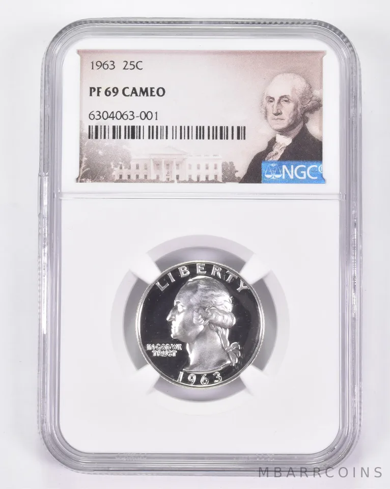 PF69 CAM 1963 Washington Quarter - Graded NGC a8968
