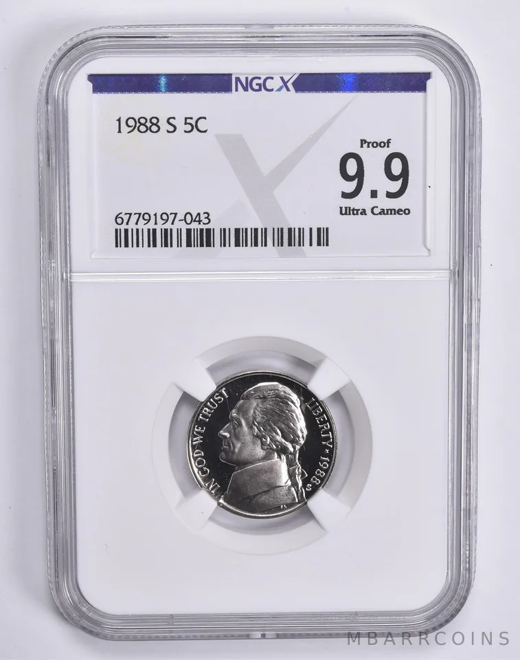 1988-S Jefferson Nickel Proof 9.9 UCAM NGC X NGCX
