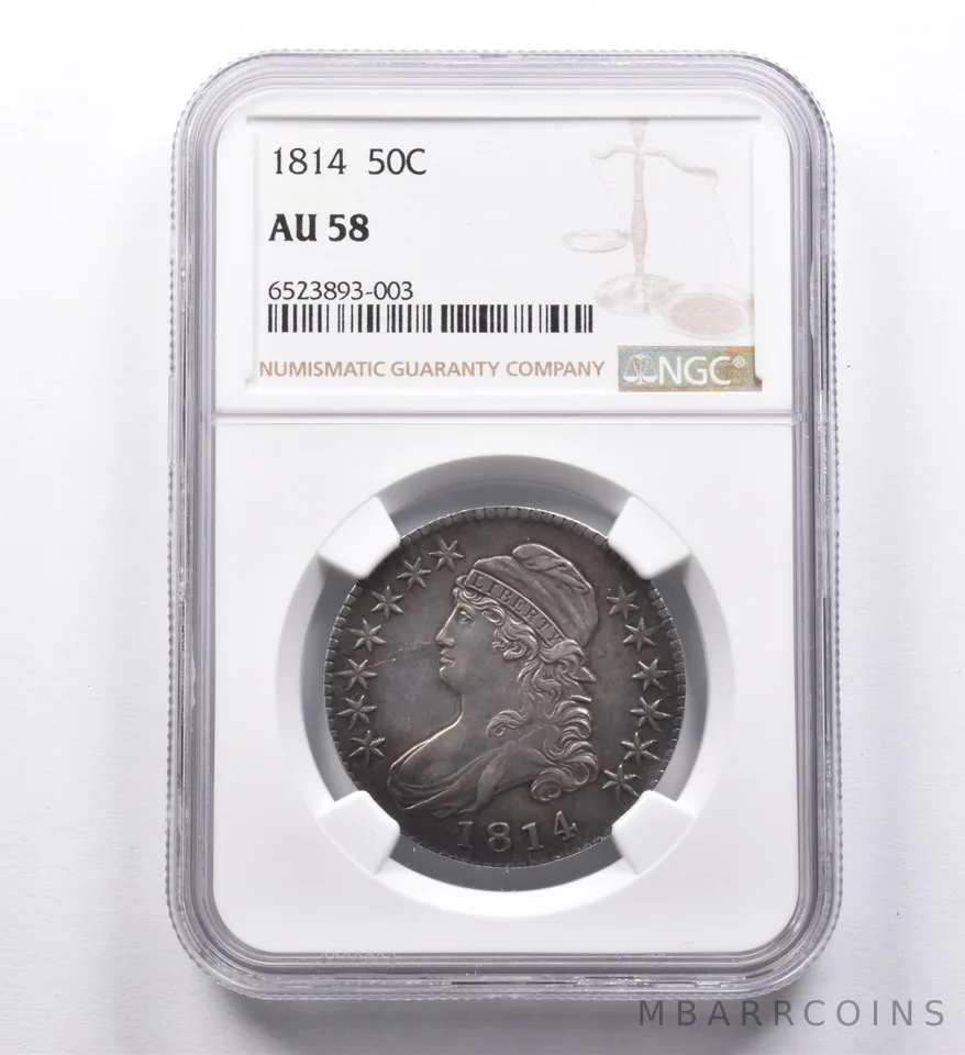 AU58 1814 Capped Bust Half Dollar NGC a4470