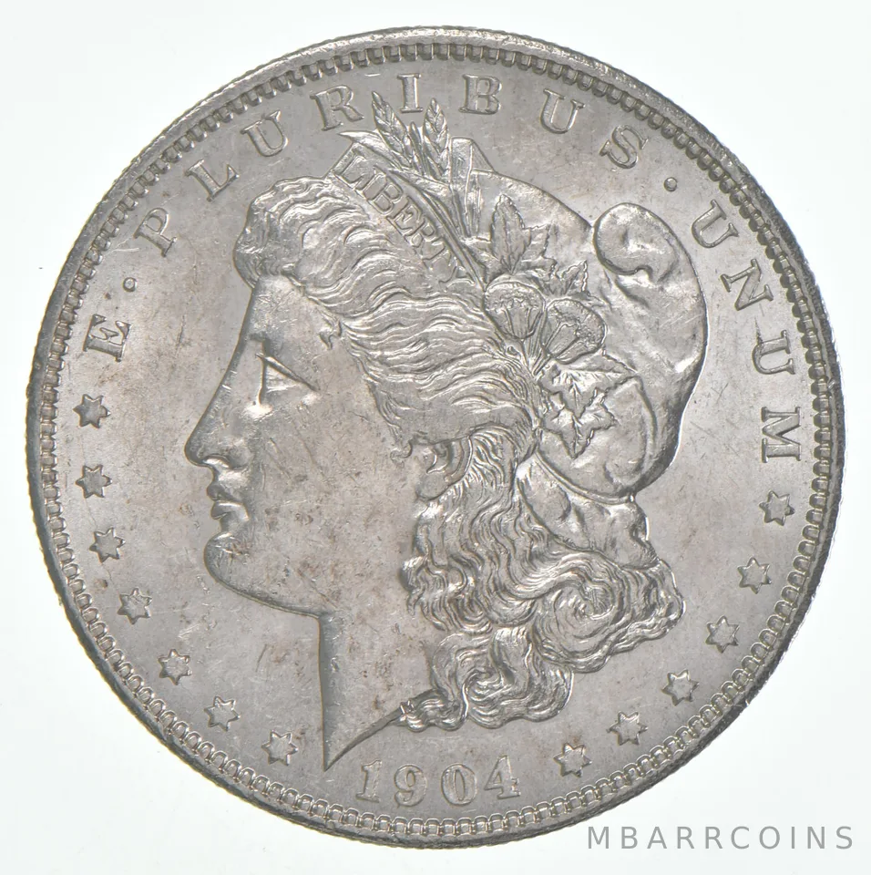 AU+ 1904-O Morgan Silver Dollar (1 coin)