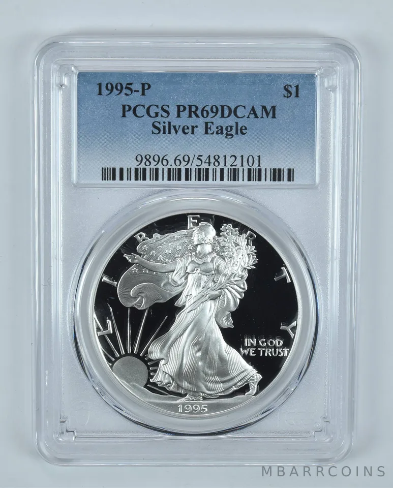 1995-P American Silver Eagle PR69 DCAM PCGS Blue Label