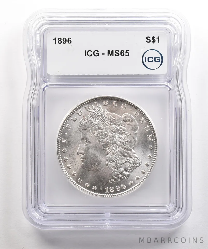 1896 Morgan Silver Dollar MS65 ICG a5380