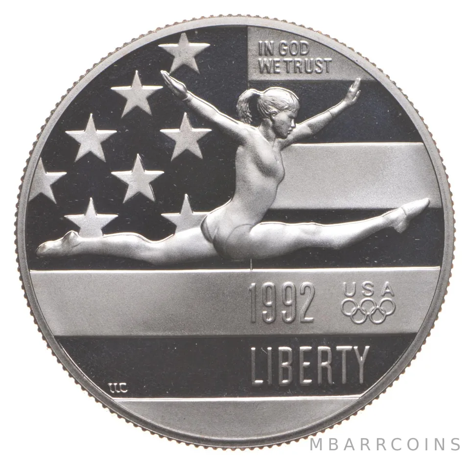 1992-S PROOF Olympic Gymnastics Commemorative Half Dollar