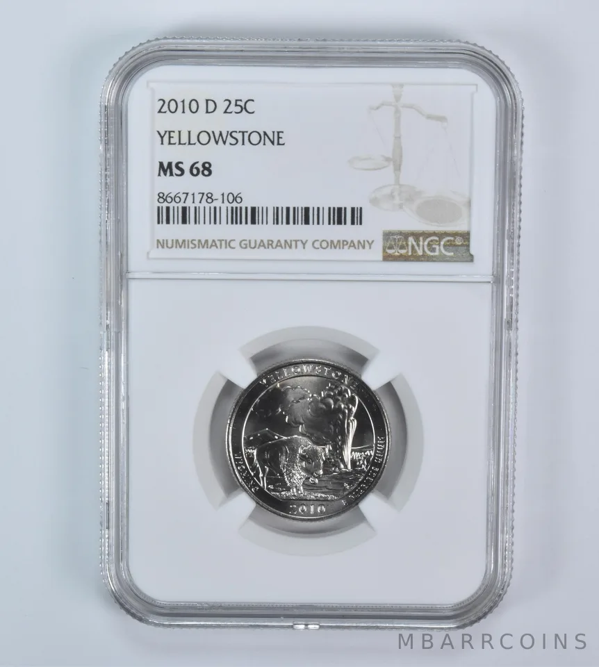 2010-D Washington Quarter ATB Yellowstone MS68 NGC